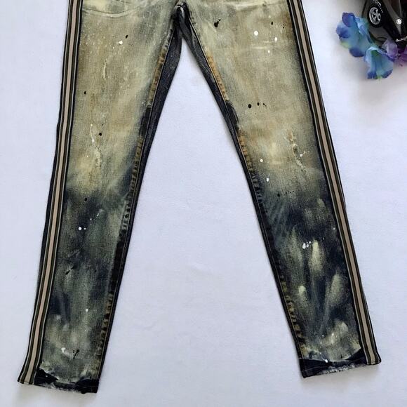 Preme NWOT Stone Wash Paint Splatter Skinny Jeans Men 32 - Picture 4 of 9